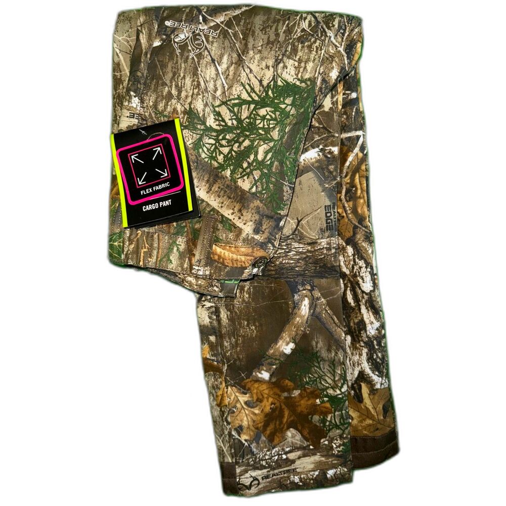 REALTREE Xtra Youth Cargo Hunting Pants – 5-Pocket Camo, Size L (10–12)
